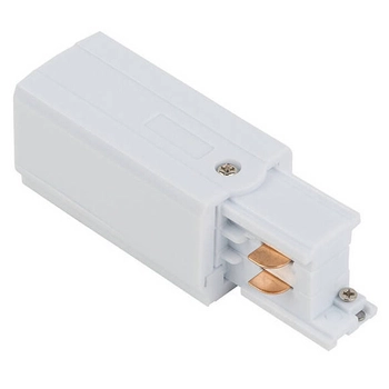 Zasilanie końcowe szynoprzewodu CTLS POWER END CAP 8232 Nowodvorski uziemienie lewe do 3-fazowej szyny natynkowej 230V biała