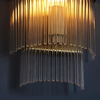 Lampa ścienna szklana Marietta 99168 do jadalni mosiądz