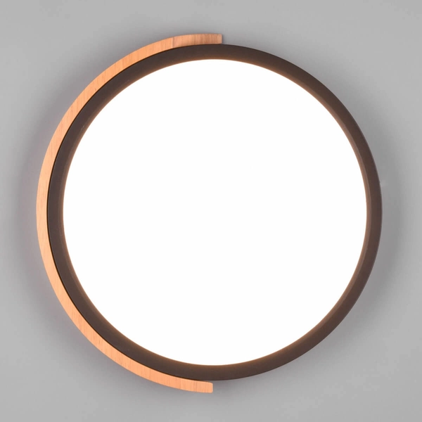 Kuchenny plafon Jano R67201132 LED 20W 3000K okrąg drewniany czarny