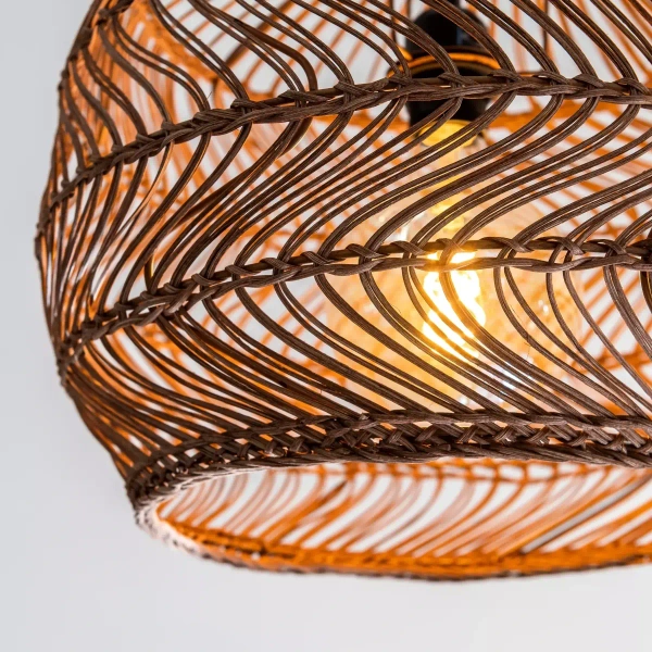 Ratanowa lampa wisząca MOLOKO 03437/40/44 Lucide boho brązowy