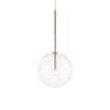 Wisząca nowoczesna lampa MILAN P0606-01B-2GAC szklana kula złota