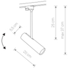 LAMPA sufitowa PROFILE EYE SUPER C 9245 Nowodvorski reflektorowa OPRAWA tuba do 1-fazowego systemu szynowego biała