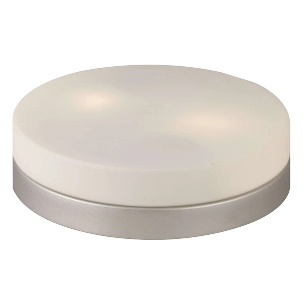 Okrągła LAMPA plafon OPAL 48402 Globo sufitowa OPRAWA nikiel biała