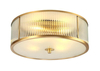 Plafon LAMPA sufitowa CGBRASION60 Copel okrągła OPRAWA szklana glamour nad łóżko mosiądz