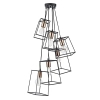 Industrialna wisząca lampa Tower TOW0622 metalowa do salonu czarny