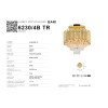 Kryształowa sufitowa lampa Bari 6230/4B TR glamour złoty