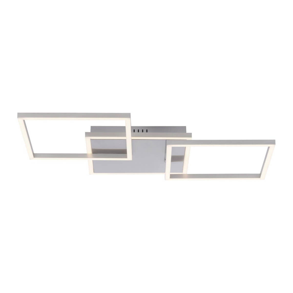 Kwadratowa lampa sufitowa IVEN 14003-55 LED 23W 3000K biały srebrny OUTLET