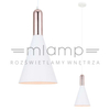 Wisząca LAMPA loft KHALEO MDM-3030/1 W+COP Italux metalowa OPRAWA industrialny ZWIS stożek miedź biały