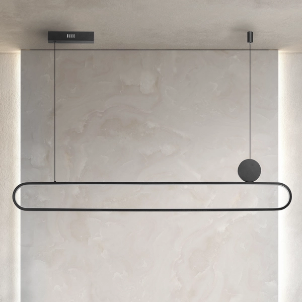 Lampa wisząca ledowa Nicodemo AZ5450 Azzardo 39W 3000-6000K elipsa czarna