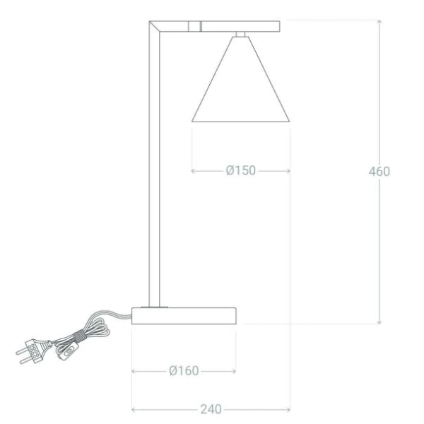 Stołowa lampa Libro ABR-LSV-E27 Abruzzo regulacja marmur złoty