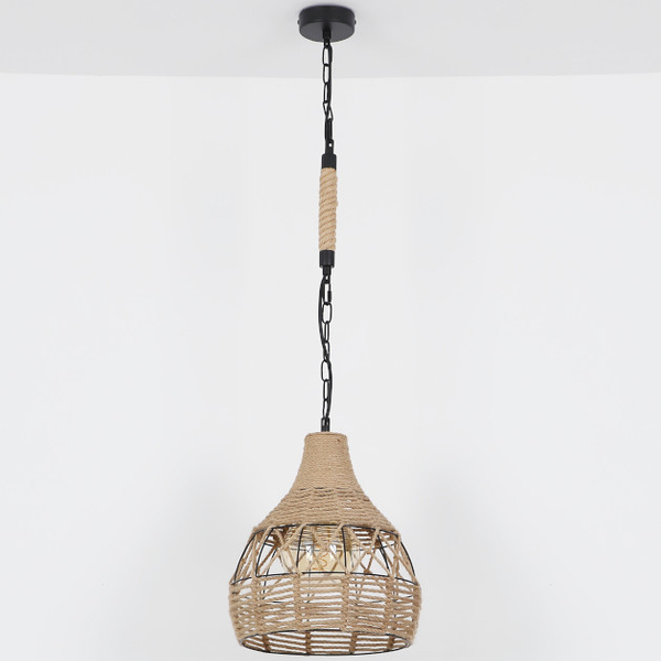 Wisząca LAMPA loftowa HALIA 15671H Globo okrągła OPRAWA skandynawski ZWIS metalowy brązowy czarny