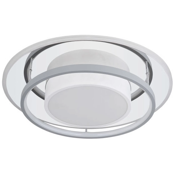 LAMPA sufitowa LEOLA 48017-60R Globo metalowa OPRAWA okrągła LED 60W 3000K - 6000K z pilotem biała