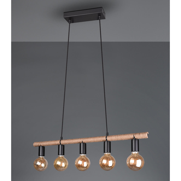 Zwieszana lampa Einar R30605032 RL Light japandi eco brązowy czarny