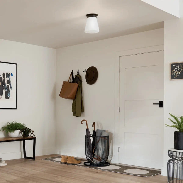 Szklana lampa sufitowa Albers KL-ALBERS-F-T-BK stożkowa czarna