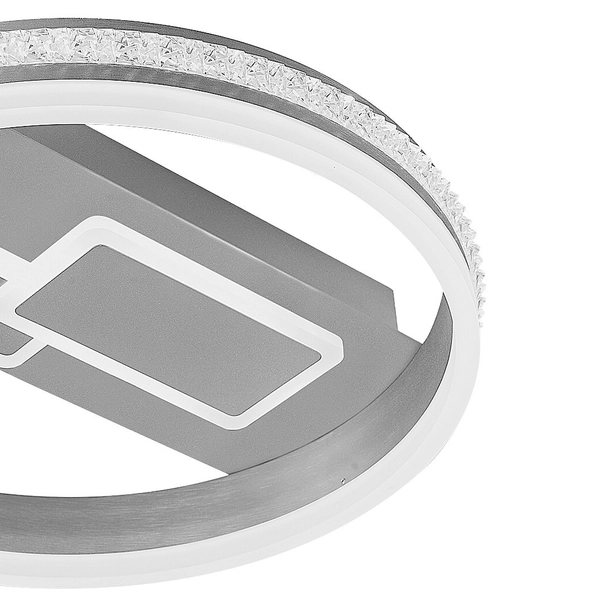 Glamour lampa sufitowa Roxana 6830 50W 4000K srebrny plafon nad łóżko