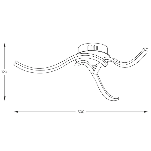 Sufitowa lampa nad stół Focus 20023-3CCH LED 20W 3000K-6000K chrom