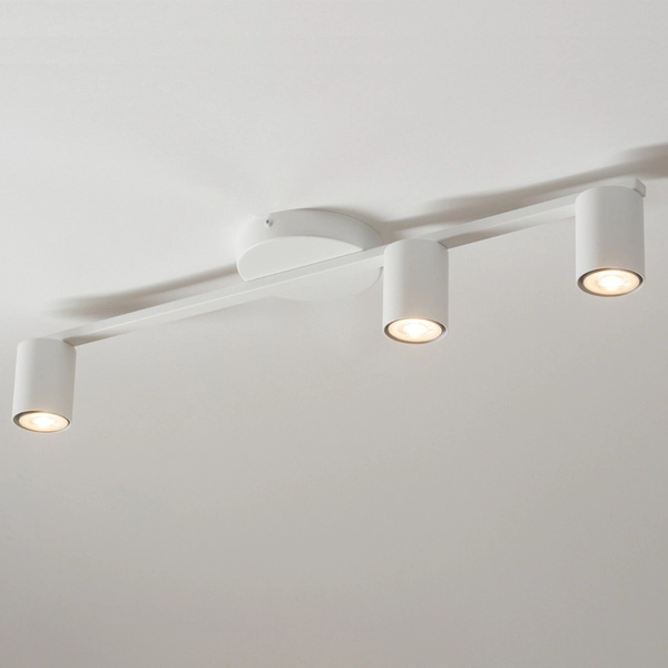 3-punktowa lampa sufitowa Sky tuby na pręcie metalowe