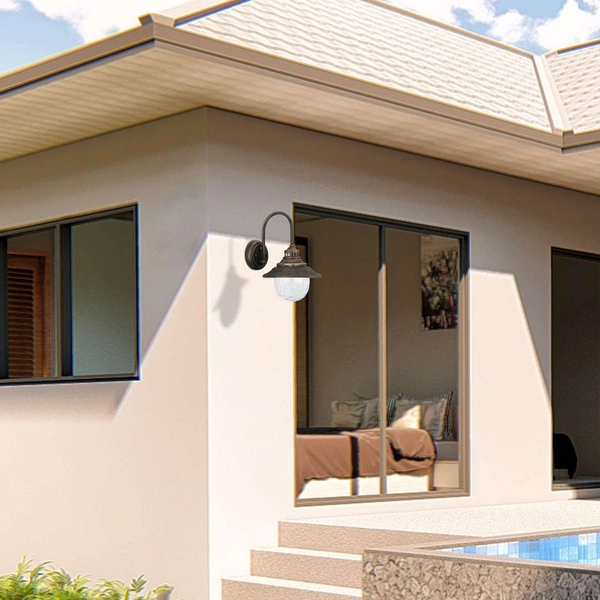 Zewnętrzna LAMPA ścienna BARCELONA 8677 Rabalux elewacyjna OPRAWA do ogrodu outdoor IP43 antyczne złoto