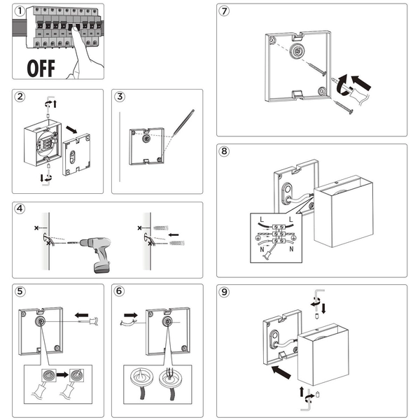 Elewacyjna LAMPA zewnętrzna GEMINI BEAMS 5104005118 Lutec metalowa OPRAWA kinkiet LED 10W 4000K kwadratowy IP54 szary