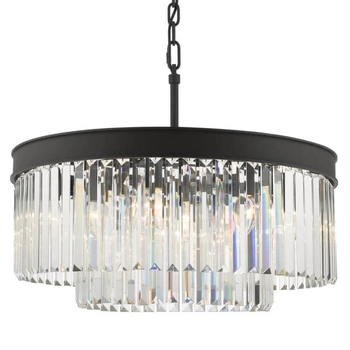 Kryształowa lampa wisząca Celeus CEL0622 czarny przezroczysty