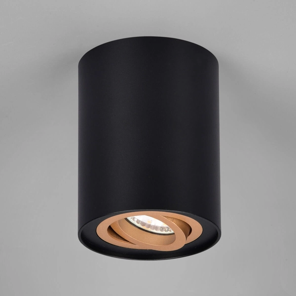 Sufitowa lampa do przedpokoju COOKIE 612900180 Trio sopel czarny złoty