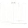 Potrójna wisząca lampa biała ringi LED 99W 3000K do sypialni nad stół pierścienie SLD/000011/3000/W/L