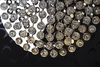 Okrągła lampa przysufitowa Bolla crystals do pokoju chrom