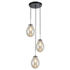 LAMPA wisząca FONDI LP-1214/3P Light Prestige szklana OPRAWA kaskada zwis przezroczysty