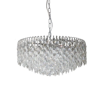 Zwis glamour BURANO chrom przezroczysty AZ6908 1xE14 kryształowy
