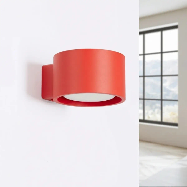 Czerwona lampa ścienna MODO SL.2477 1xGx53 metalowy kinkiet