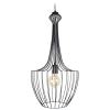 LAMPA wisząca LUKSOR S 8851 Nowodvorski industrialna OPRAWA metalowy ZWIS druciany czarny