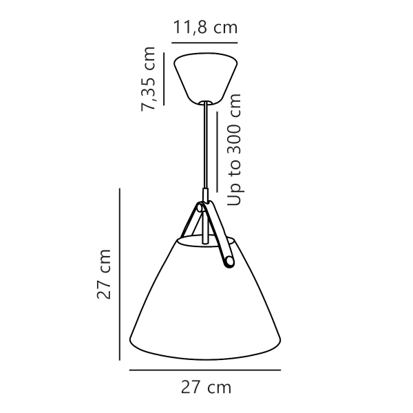 Wisząca lampa nad wyspę Strap 84333003 DFTP metalowa do kuchni czarna