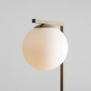 Stojąca lampa kulista ZAC 1038A17_1 szklana metalowa biała beżowa