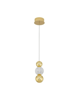 Stylowa lampa wisząca Ponce kule LED 6W 3200K nad łóżko złota