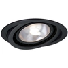 Podtynkowa LAMPA okrągła NERO LP-4424/1RS BK Light Prestige metalowa OPRAWA regulowane oczko sufitowe movable czarne