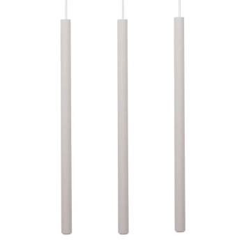 Wisząca lampa potrójna Sopel 3 41452 do salonu tubki szare beżowe