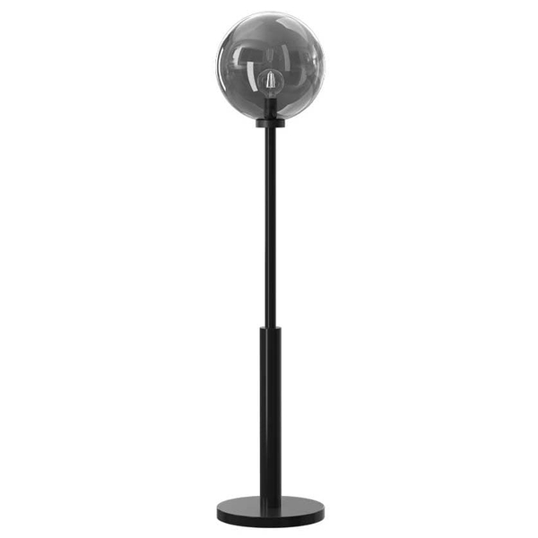 Podłogowa lampa loftowa DOHAR 9416 Shilo kulka dymione szkło czarna