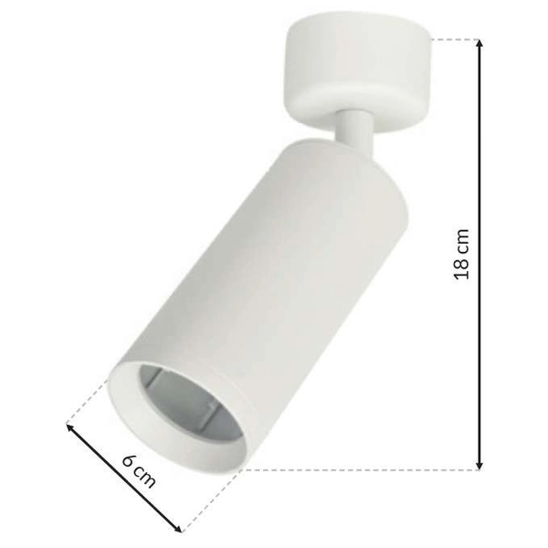 Spot LAMPA sufitowa MICA ML6087 Milagro metalowa OPRAWA tuba biała