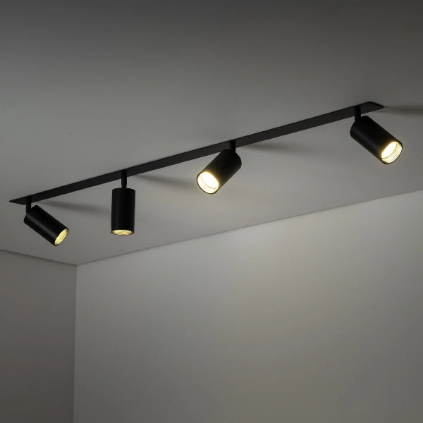 Podłużna regulowana sufitowa lampa Amis 10809 tubki czarny