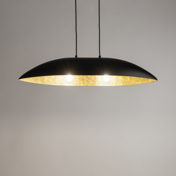 Lampa wisząca z żywicy Gondola M 40633 Sigma podłużna czarna złota