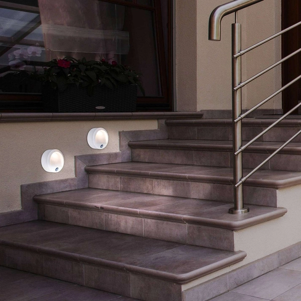 Zewnętrzna LAMPA elewacyjna AMARILLO 7980 Rabalux okrągła OPRAWA z czujnikiem ruchu LED 1,5W 3000K IP44 biały