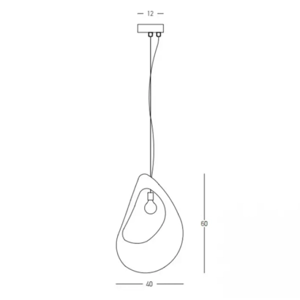 Nowoczesna wisząca lampa 23163 regulowana włókno szklane biały