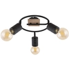 Regulowana LAMPA sufitowa JOSELLA 54033-3 Globo metalowa OPRAWA reflektorki czarne drewno