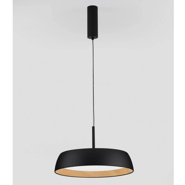 Zwisająca lampa nad wyspę CARACOLLO LE44810 LED 40W 3000K czarny drewniany