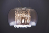 Lampa wisząca crystal Burn okrągła glamour nad łóżko chrom