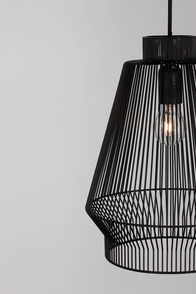 Druciana lampa wisząca GUAYMAS LE42928 Luces Exclusivas loftowa czarna