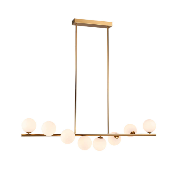 Molekułowa lampa wisząca MOLECULA NOW-10883P8 złota biała 8xG9 kule