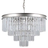 Wisząca lampa VERDES PND-44372-8A-SLVR-BRW crystal srebrny przezroczysty