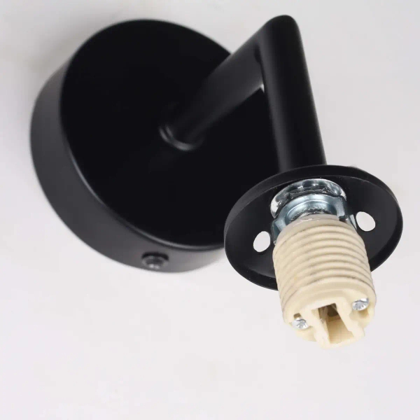 Kinkiet lampa ścienna DORADO LP-002/1W BK Light prestige loftowa oprawa szklana kula czarna biała