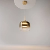 Szklana lampa wisząca Spirito MOD286PL-L18G3K LED 12W 3000K złoty